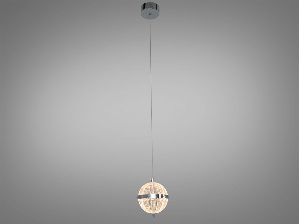 LED підвіс сферичний срібло 14 Вт кришталь 5030/1CH