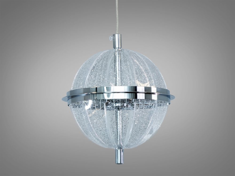 LED підвіс сферичний срібло 14 Вт кришталь 5030/1CH