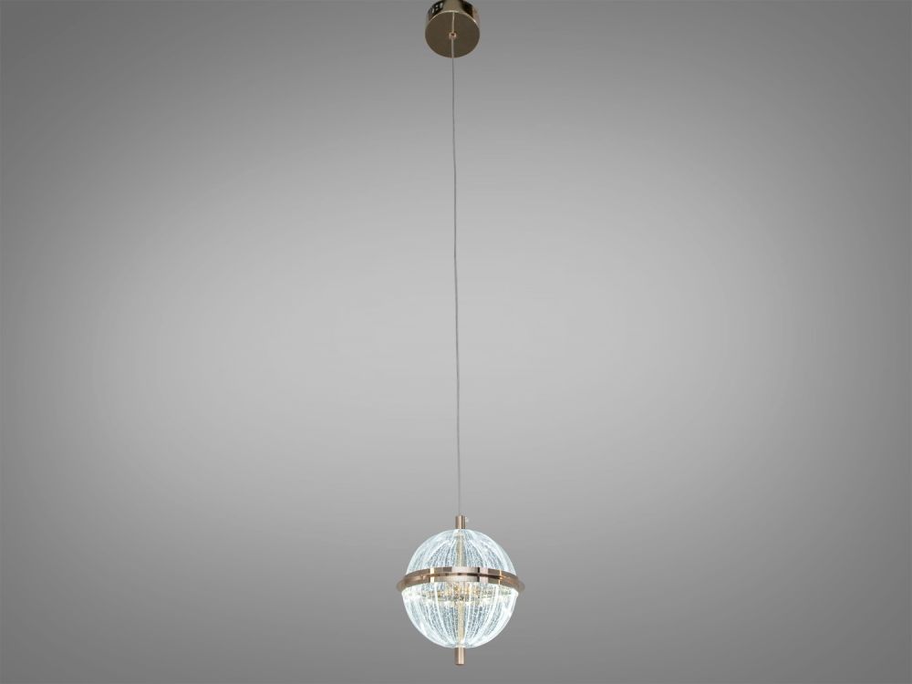 LED підвіс сферичний золото 14 Вт кришталь 5030/1GD
