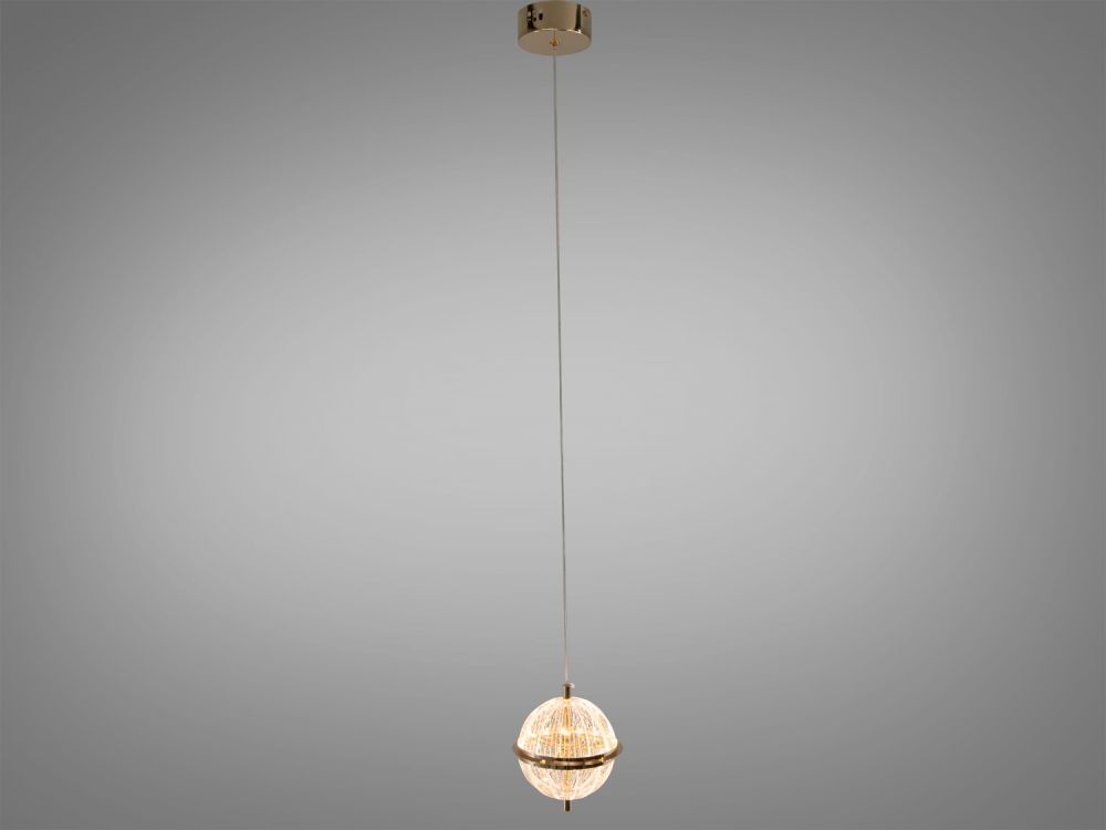 LED підвіс сферичний золото 14 Вт кришталь 5030/1GD