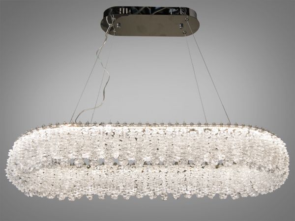 Підвісна люстра 505-L800x350CH хром кришталь 40Вт LED