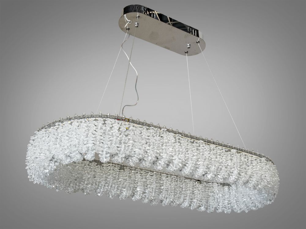 Підвісна люстра 505-L800x350CH хром кришталь 40Вт LED
