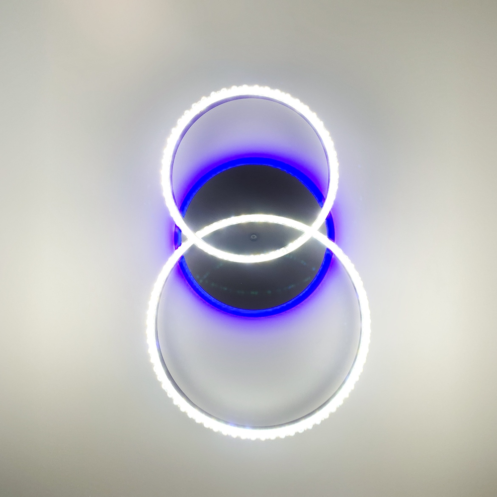 LED люстра кольору coffee із золотистою фурнітурою A 55061/2B RGB CF