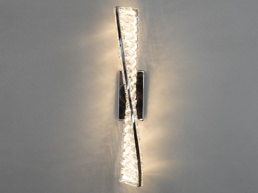 Унікальний настінний кришталевий LED світильник, 15W, 531/1B CH хром