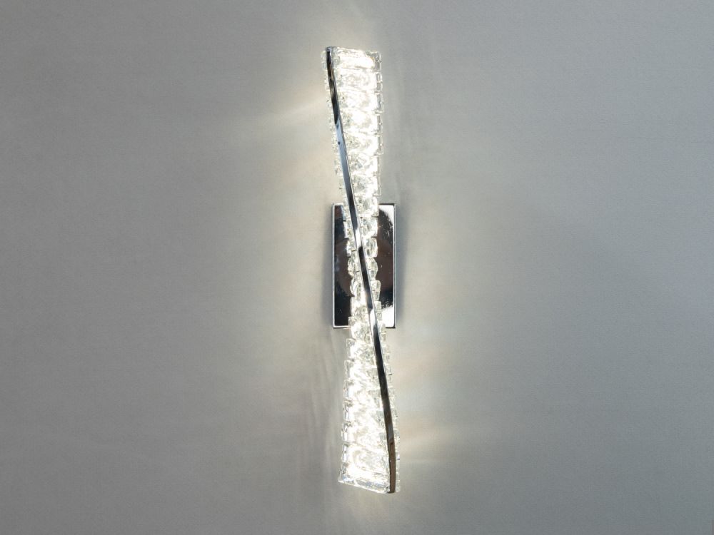 Унікальний настінний кришталевий LED світильник, 15W, 531/1B CH хром