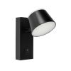 LED настінний світильник CROCUS-R 8W 4200K IP20 чорний з вимикачем на корпусі