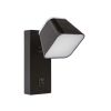 LED настінний світильник CROCUS-S 8W 4200K IP20 чорний з вимикачем на корпусі