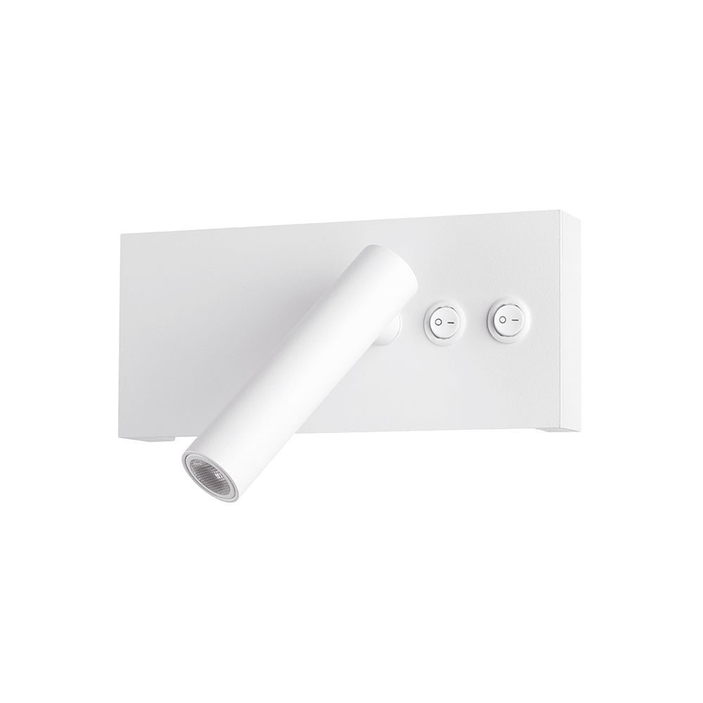 LED настінний світильник BITRIX-W 10W 4200K Ø 18*14 см білий з вимикачем на корпусі