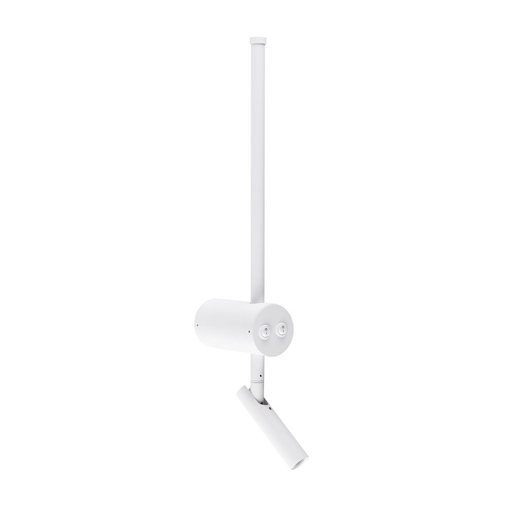 LED настінний світильник POINTER-P 8W 4200K 50 см IP20 білий з вимикачем на корпусі