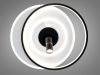 Світлодіодна чорно-біла люстра кругла із спотом Ø 47*40 см 5531WH+BK dimmer 66 W
