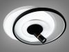 Світлодіодна чорно-біла люстра кругла із спотом Ø 47*40 см 5531WH+BK dimmer 66 W