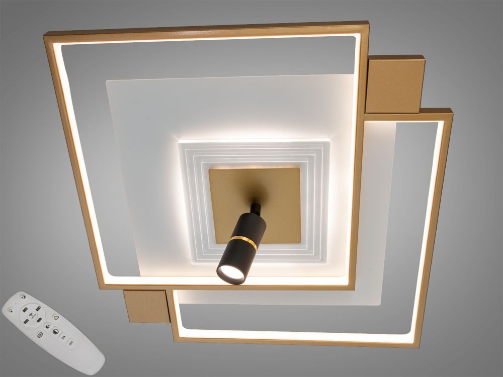 Світильник світлодіодний золотий 5533WH+G dimmer 70W Ø 51 см