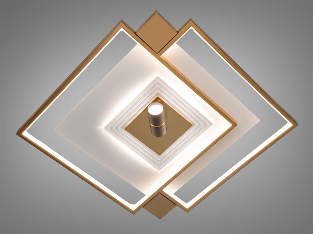 Світильник світлодіодний золотий 5533WH+G dimmer 70W Ø 51 см