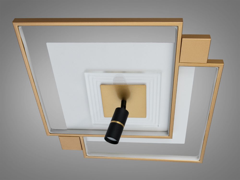 Світильник світлодіодний золотий 5533WH+G dimmer 70W Ø 51 см