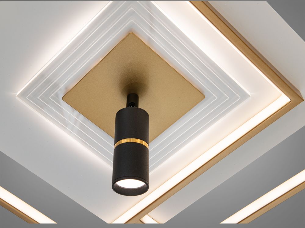 Світильник світлодіодний золотий 5533WH+G dimmer 70W Ø 51 см