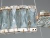 Підвісна кришталева золота LED люстра Ø 58 см 561/600+400G на 2 кільця