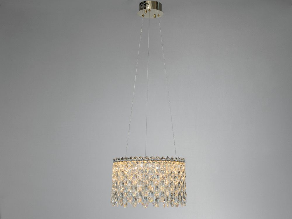 Підвісна кришталева золота LED люстра Ø 37 см 582/400G