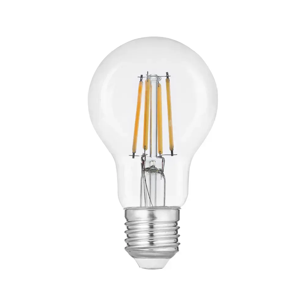 Філаментна LED лампа 12W E27 4000K A60 (прозора)