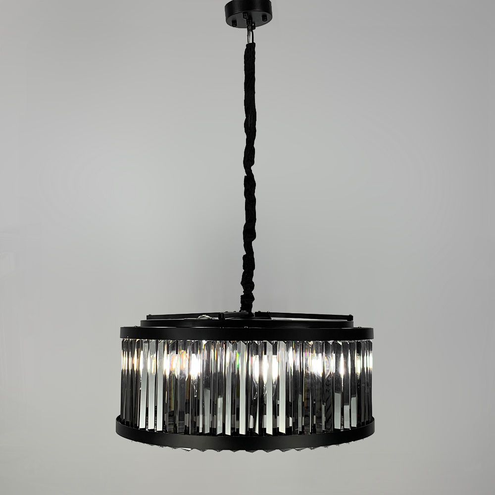 Люстра кришталева BLACK KAGE з графітовими пластинами MJ 160 BK 60 см