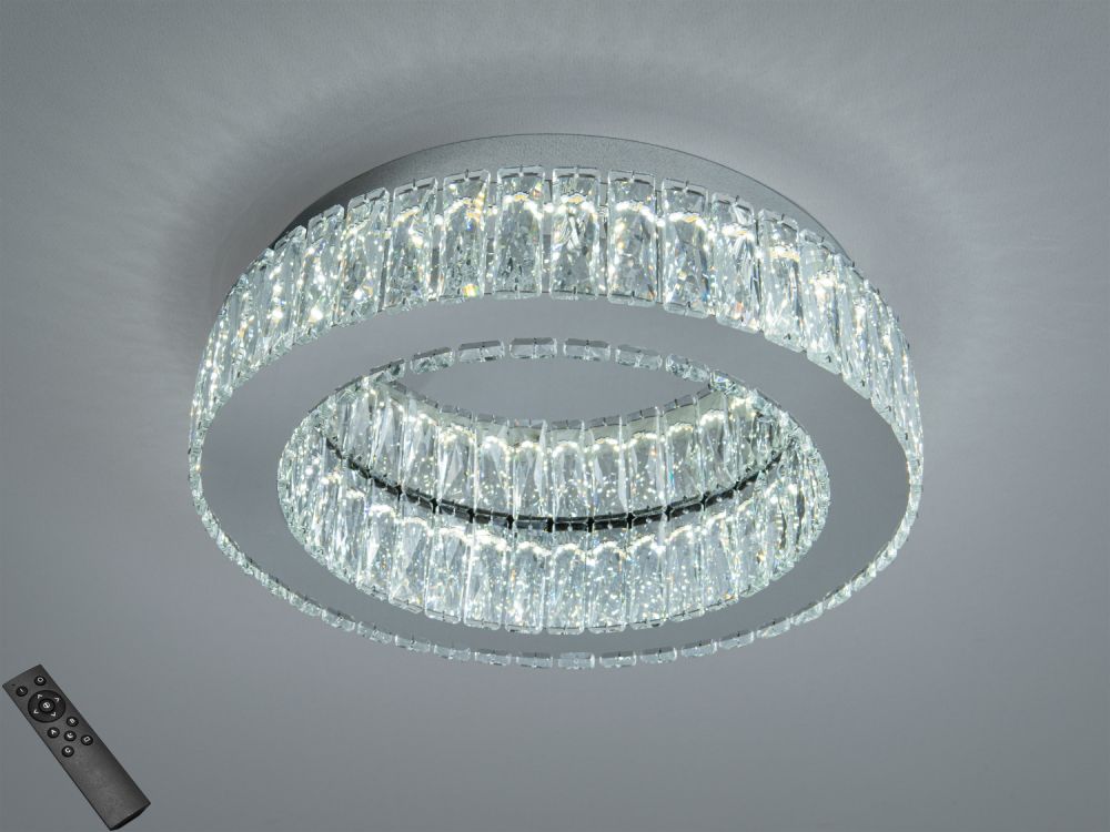 Сучасна LED люстра з кристалами, коло Ø 38 см, 45W 587/400CH