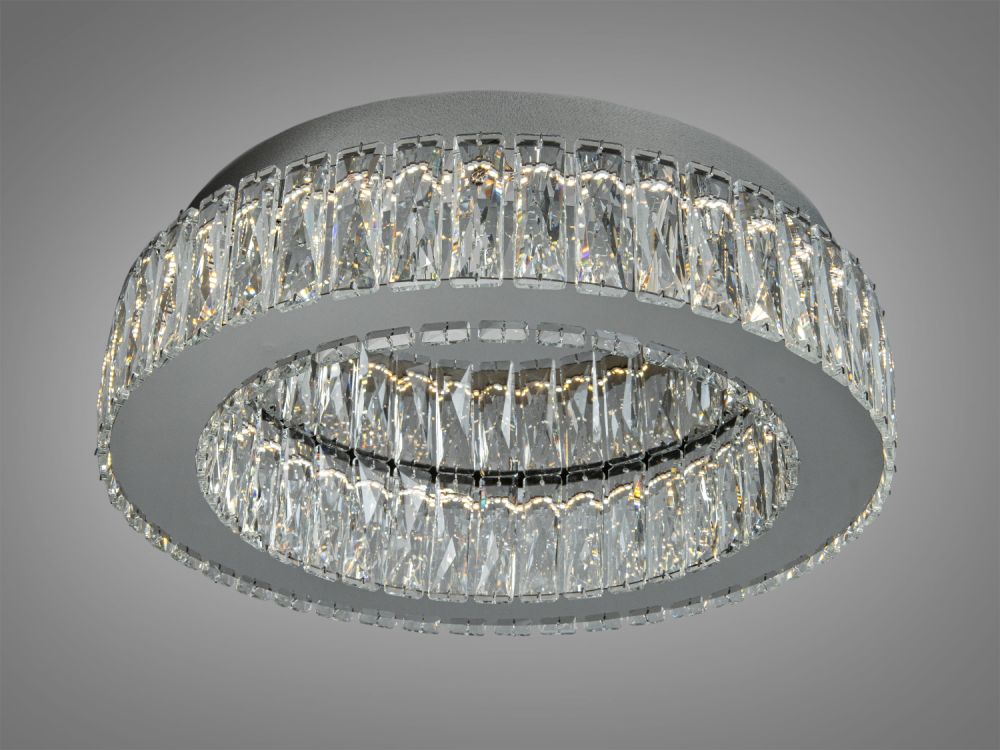 Сучасна LED люстра з кристалами, коло Ø 38 см, 45W 587/400CH