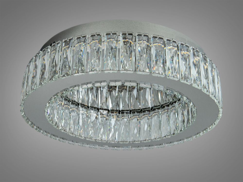 Сучасна LED люстра з кристалами, коло Ø 38 см, 45W 587/400CH