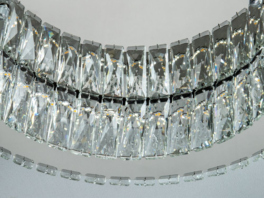Сучасна LED люстра з кристалами, коло Ø 38 см, 45W 587/400CH