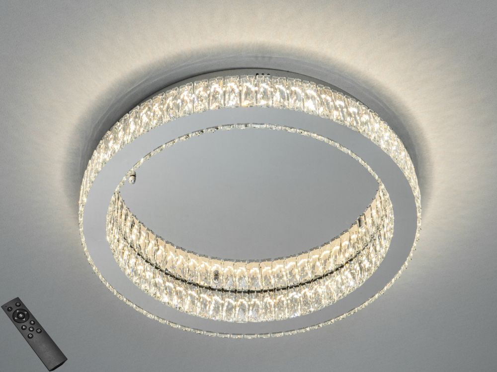 Сучасна LED люстра з кристалами, коло Ø 58 см, 70W 587/600CH