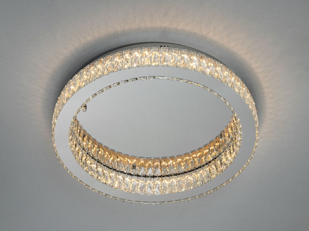 Сучасна LED люстра з кристалами, коло Ø 58 см, 70W 587/600CH
