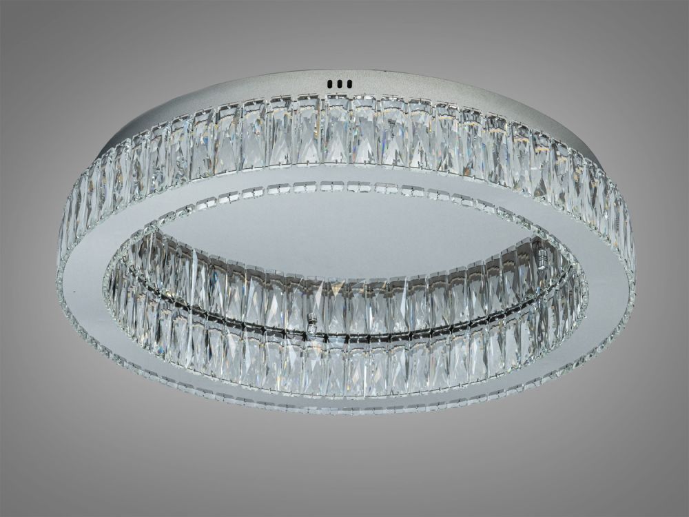 Сучасна LED люстра з кристалами, коло Ø 58 см, 70W 587/600CH