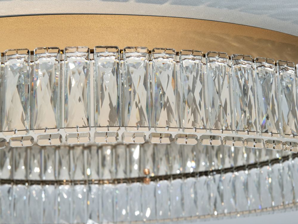 Сучасна LED люстра з кристалами, коло Ø 78 см, 100W 587/800G