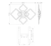 Люстра світлодіодна біла з пультом та додатком для телефону OVAL RGB 120W