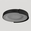Стельовий LED-світильник у чорному корпусі на три режими Ø62х12 см 1906C-620 BK