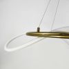 Кільцева латунна люстра з гнучкою LED стрічкою Ø85 см (кільце 60 см) Y 410-600 AB