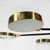 Стельова дизайнерська LED люстра ЛАТУНЬ+ЧОРНИЙ AOC 21/8
