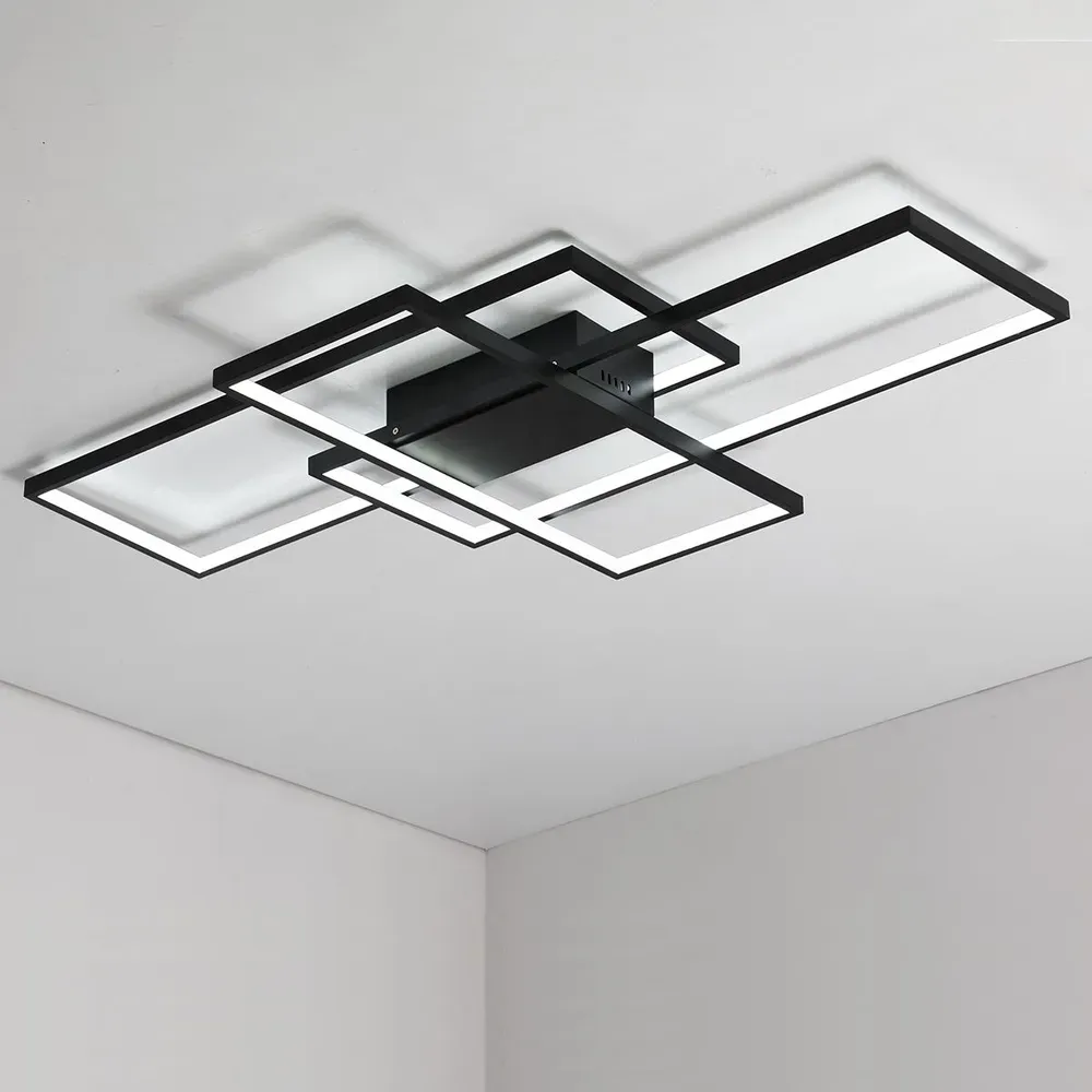 Світлодіодна люстра з пультом та мобільним додатком SVEN 110W 3S чорний