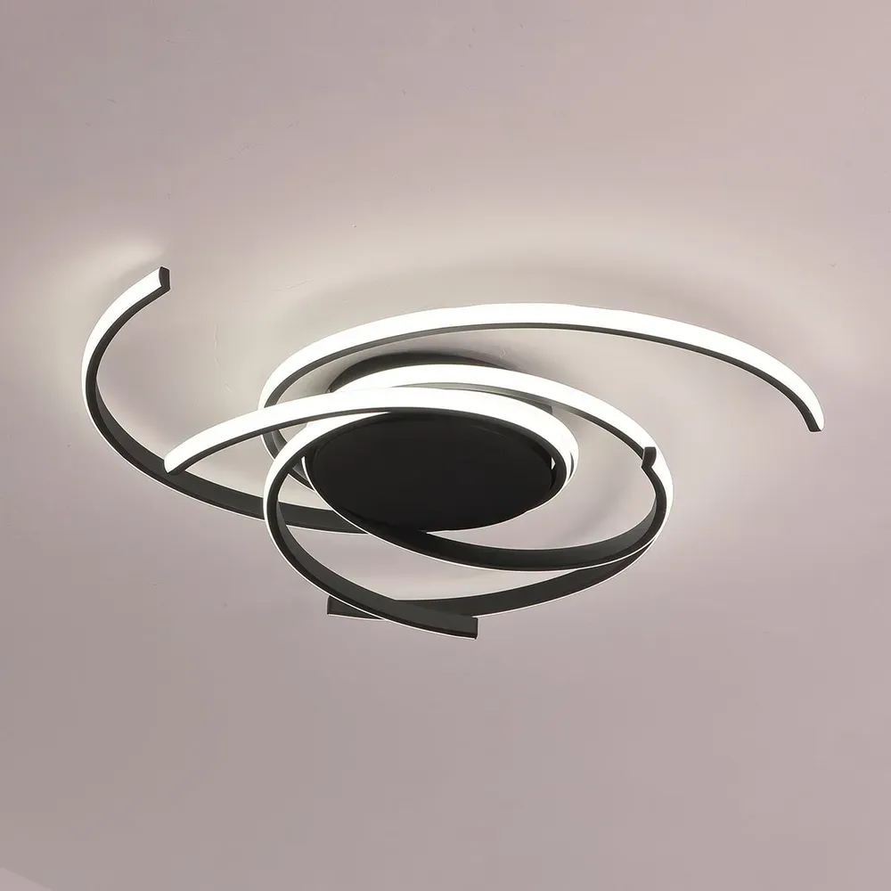 Led люстра з пультом керування Ø 55 см 2557BK dimmer на 3 режими освітлення