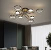 Стельова дизайнерська LED люстра чорна  AOC 21/8