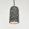 Підвісний чорний бетонний світильник TERRAZZO DOME MJ 166/1 BK
