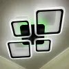 Люстра світлодіодна з пультом OVAL RGB 90W 5S чорна