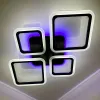 Люстра світлодіодна з пультом OVAL RGB 90W 5S чорна