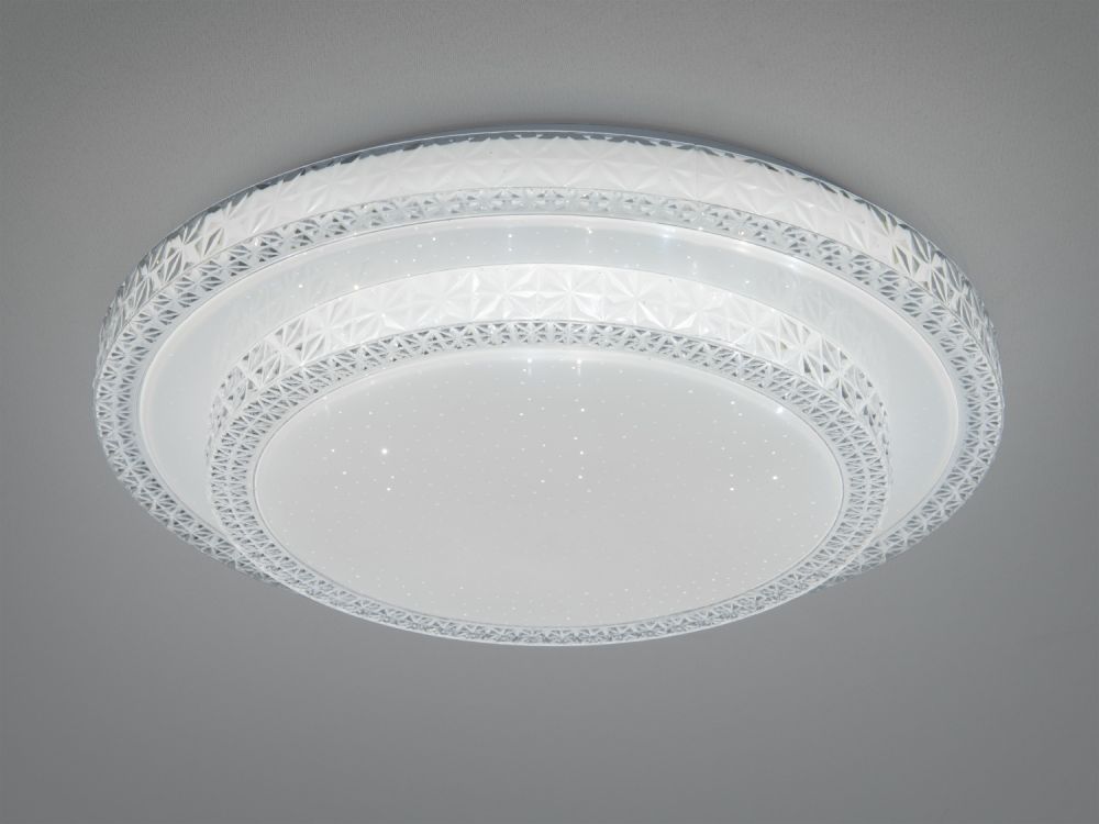 LED світильник smart 6618/400WH Ø 40 круг 46W 3000-6500K IP20 білий зоряне небо