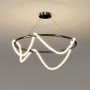 Кільцева чорний хром люстра з гнучкою LED стрічкою Ø80 см SY9752-D800BHR