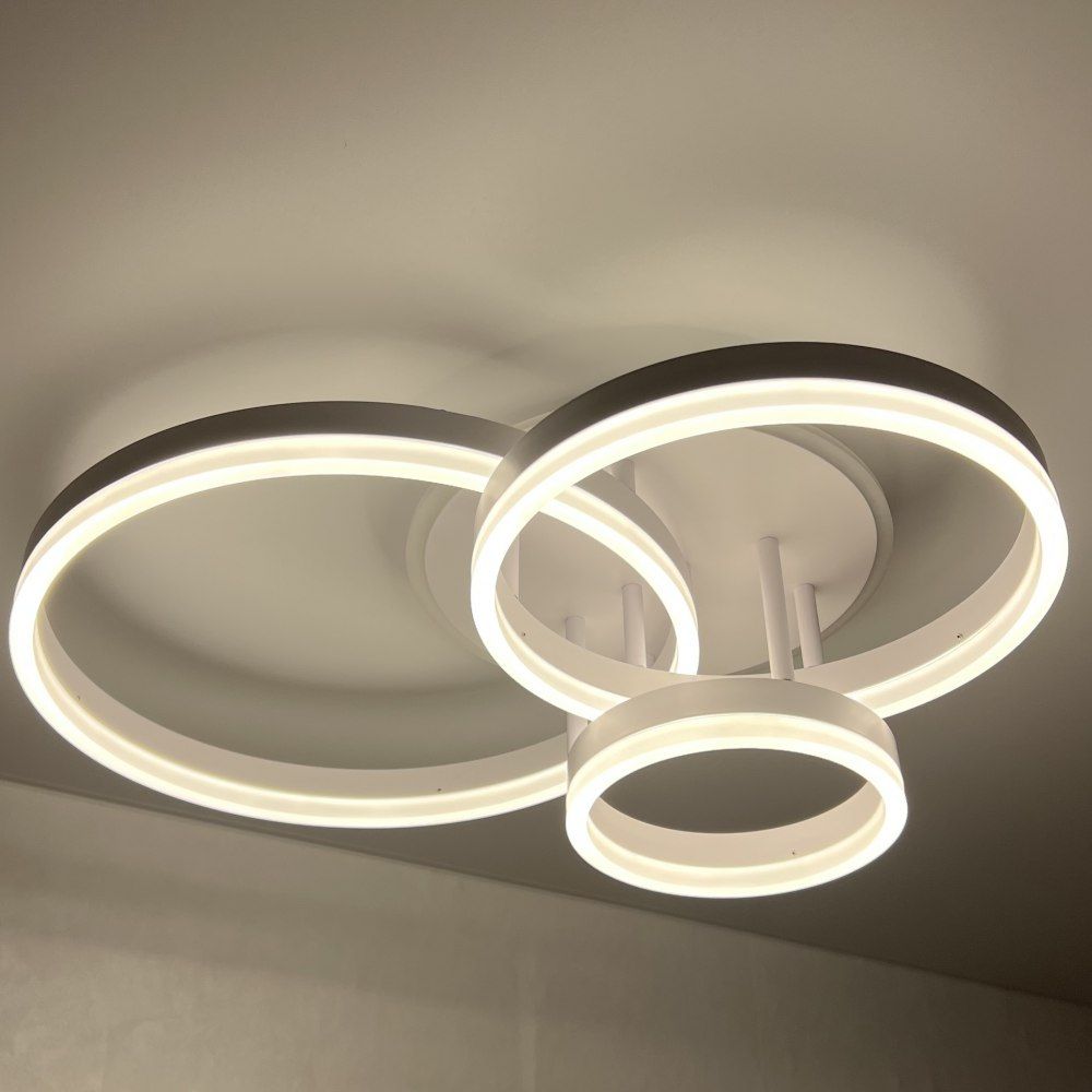 Стельова з пультом світлодіодна люстра GENNY ROUND RGB 80W 4R біла