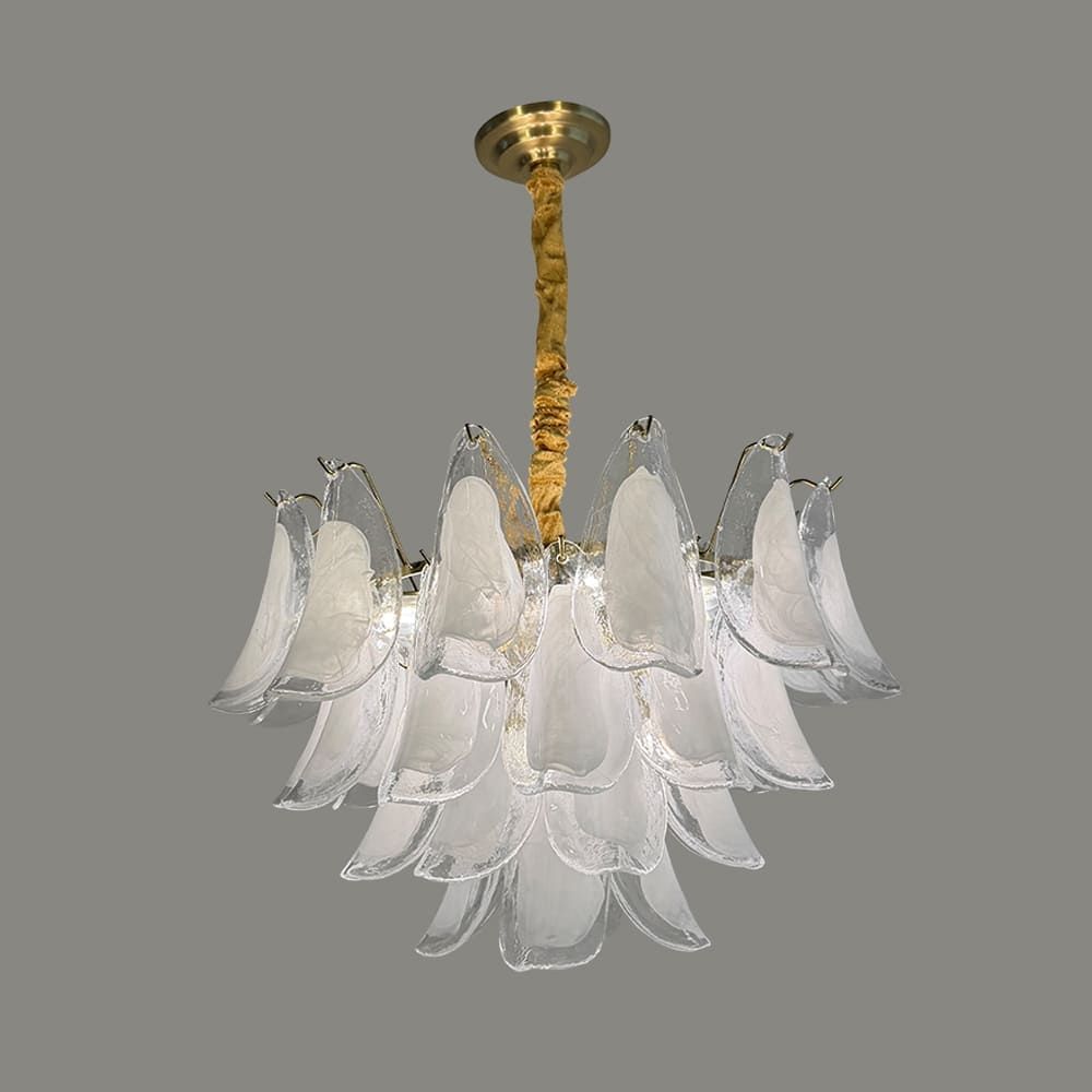 Чотириярусна люстра з пластинами-пелюстками Ø60х40 см P1144-600/4 GD