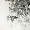 Люстра в стилі Серпента з ніжними метеликами у хромованому корпусі