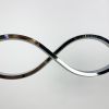 Сучасна срібна люстра Waterlines довжина 100 см