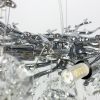 Вишукана срібна люстра DIAMINA з кришталевим камінням 60 см