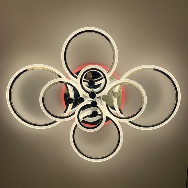 Люстра світлодіодна з пультом управління A 2374/8 RGB CH сірий колір