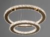 Сучасна LED люстра підвіс "Кришталеві кільця", 55W, золото 7206-6W/480+340G